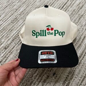 Pretty Basic x Simply Pop Cream and Black Cap